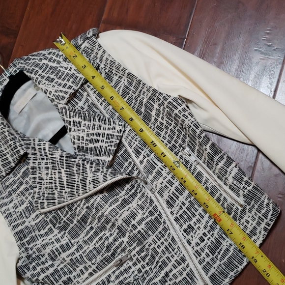 Ramy Brook Leather Sleeve Moto Style Jacket with removable Sleeves - Picture 9 of 11